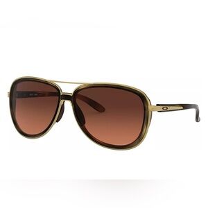 Oakley  Split Time Gold Frame Sunglasses with Brown Lenses